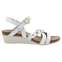 Naot Sparkle White Leather Wedge Sandal (Women's)