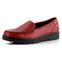 Ara Dewitt Chili Red Leather Wedge Loafer (Women's)