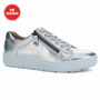 Hartjes Phil Lace-Up Silver Leather Shoe (Women's)