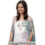 Magic Scarf Silky Six Lotus Teal/Pink Button Poncho