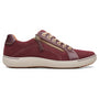 Clarks Nalle Lace Burgundy Suede Sneaker (Women's)