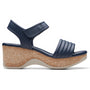 Clarks Chelseah Gem Navy Leather Sandal (Women's)