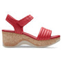 Clarks Chelseah Gem Red Leather Sandal (Women's)