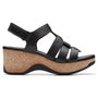 Clarks Chelseah Peak Black Leather Sandal (Women's)