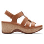 Clarks Chelseah Peak Cinnamon Leather Sandal (Women's)