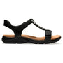 Clarks Kitly Gem Black Leather Sandal (Women's)