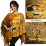 Magic Scarf Sueded Microfiber Art Design Button Shawl