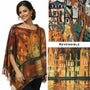 Magic Scarf Sueded Microfiber Art Design Button Shawl