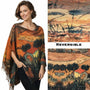 Magic Scarf Sueded Microfiber Art Design Button Shawl