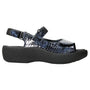 Wolky Jewel Blue Crocolook Patent Leather Sandal (Women's)