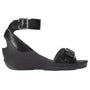 Wolky Eraza Black Leather Wedge Sandal (Women's)
