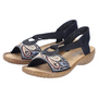Rieker Regina B4 Black Leather Sandal (Women's)