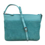 ili New York Slim Suede Aegean Blue Crossbody with Gusset (Women's)