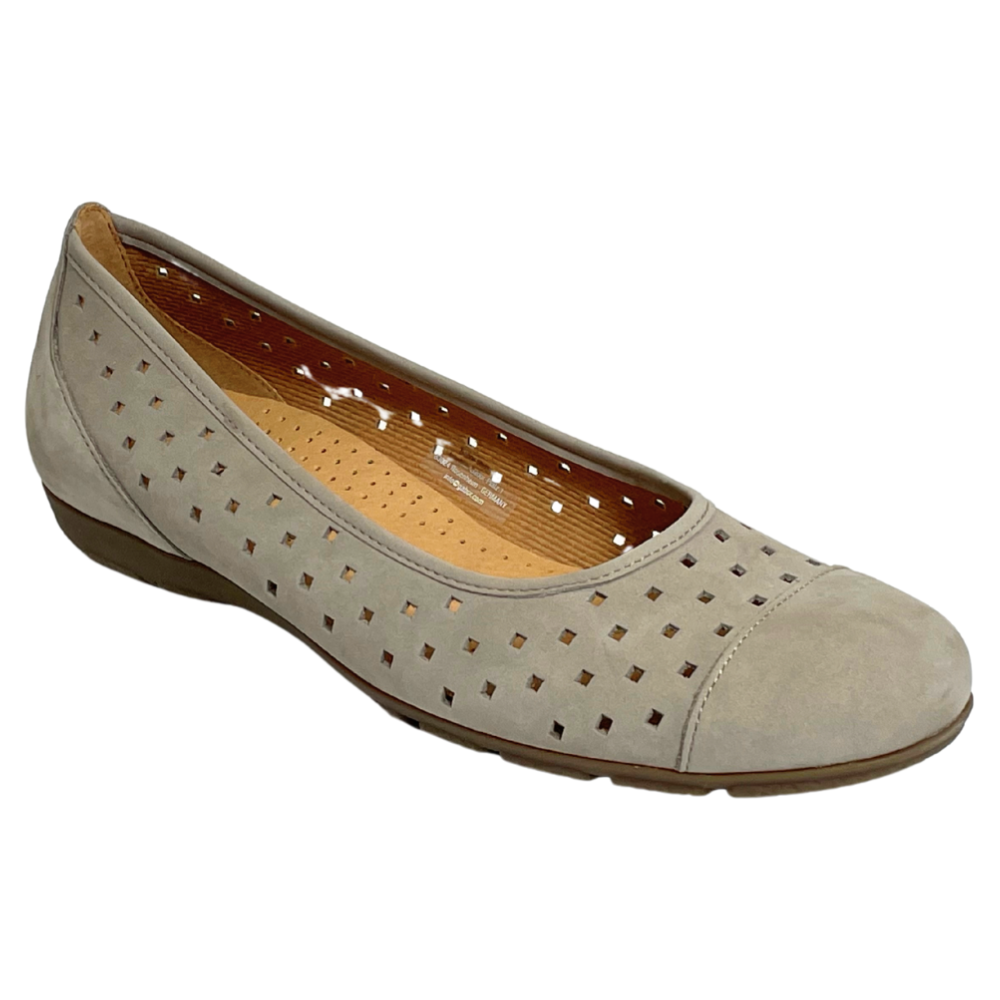 Gabor Ballet Perf Linen Flat (Women's) | Mar-Lou Shoes