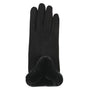 Jeanne Simmons Accessories Faux Suede w/ Cuff Black Gloves (Women's)