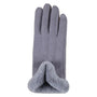 Jeanne Simmons Accessories Faux Suede w/ Cuff Grey Gloves (Women's)