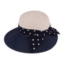 Jeanne Simmons Accessories Asymmetrical Brim Navy/White Hat (Women's)