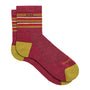 Wide Open Socks Multi Stripe Midweight Micro Crew Cranberry (Women's)