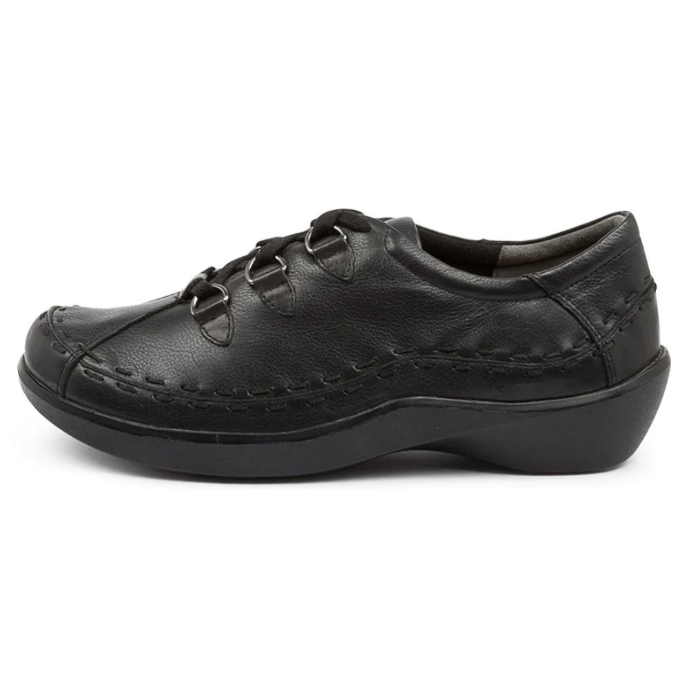 Ziera Allsorts Black Leather Shoe (Women's) | Mar-Lou Shoes