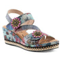 L'Artiste By Spring Step Blissful Navy Multi Leather Sandal (Women's)