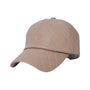 Nima Accessories Leather Diamond Patterned Beige Baseball Cap (Women's)