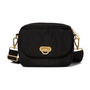 Baggallini Coastal Flip Lock Camera Black/Gold Hardware Crossbody Bag (Women's)