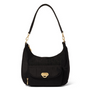 Baggallini Coastal Flip Lock Black W/ Gold Hardware Half Moon Bag (Women's)