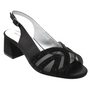 David Tate Desire Black Satin Heel Sandal (Women’s)