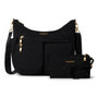 Baggallini Modern Everywhere Black/Gold Hardware Crossbody Bag (Women's)