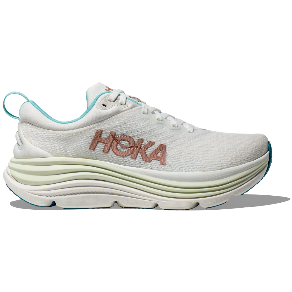 Hoka Gaviota 5 Frost/Rose Gold Running Shoe (Women's) | Mar-Lou Shoes