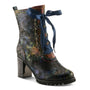 L'artiste By Spring Step Girlygo Navy Multi Leather Bootie (Women's)