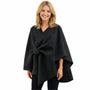 Magic Scarf Luxury Wool Feel Loop Black Cape