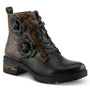 L'artiste By Spring Step Martinela Black Multi Leather Bootie (Women's)