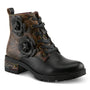 L'artiste By Spring Step Martinela Black Multi Leather Bootie (Women's)
