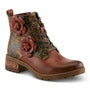 L'artiste By Spring Step Martinela Brown Multi Leather Bootie (Women's)