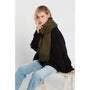 Look by M Soft Basic Olive Cashmere Scarf (Women's)