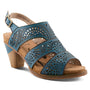 L'artiste By Spring Step Perfdfection Blue Leather Sandal (Women's)