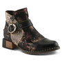 L'artiste By Spring Step Sipperb Black Multi Leather Boot (Women's)
