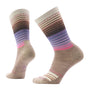 Smartwool Everyday Stitch Stripe Zero Cushion Fossil/Chestnut Crew Socks (Unisex)