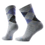 Smartwool Everyday Diamond Jim Argyle Light Gray Crew Socks (Women's)