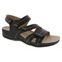 SAS Swerve Black Leather Strap Sandal (Women's)