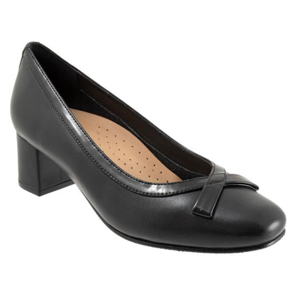 Trotters Devin Black Leather Pump (Women's) | Mar-Lou Shoes