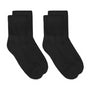 Jefferies Socks Non-Binding Quarter Socks 2 Pair Pack Medium Black