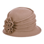 Dorfman Pacific Grace Boiled Wool Taupe Cloche Hat (Women's)