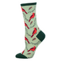 Sock Smith Cotton Cardinal Tracks Crew Socks (Women's)