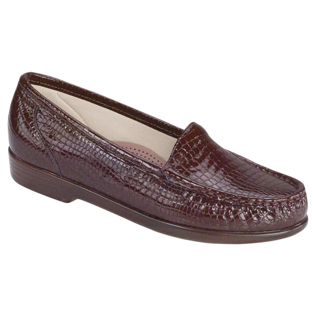 Sas Simplify Brown Croco Loafer (Women's) | Mar-Lou Shoes