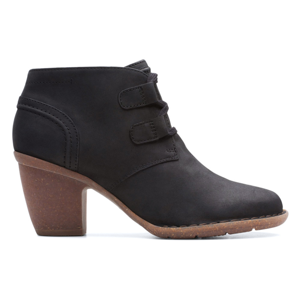 Clarks Carleta Lyon Black Oily Leather Boot (Women's) | Mar-Lou Shoes