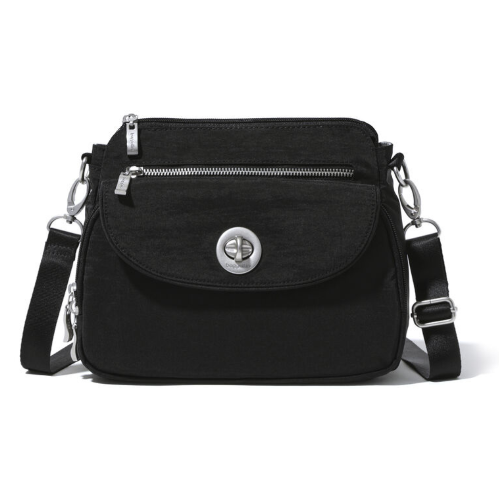 Women's Calais Crossbody Bag with Detachable Shoulder Strap | Baggallini in Black