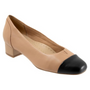 Trotters Daisy Beige/Black Leather Pump (Women's)
