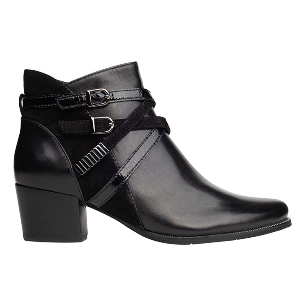 Regarde Le Ciel Isabel 120 Black Leather Bootie (Women's) | Mar-Lou Shoes